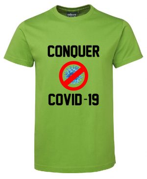 Conquer Covid Lime Tshirt