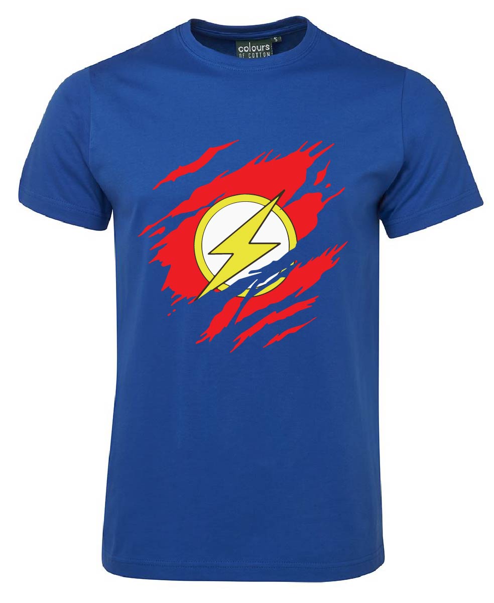 The Flash Torn Cotton Tshirt - Adult - tshirtsrus.com.au