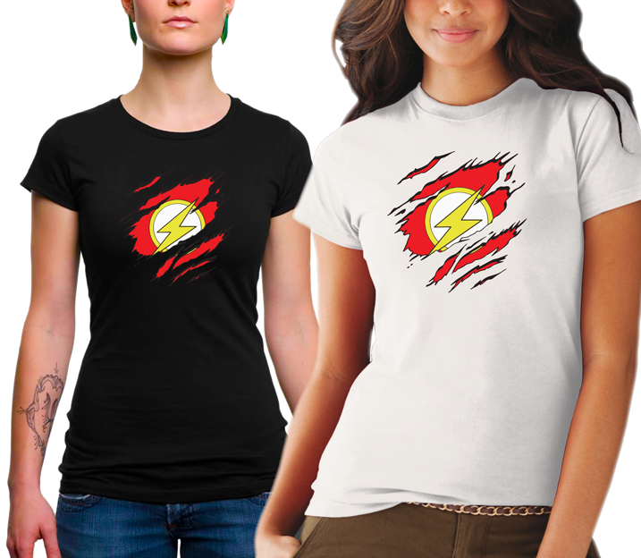 The Flash Torn Cotton Tshirt Ladies