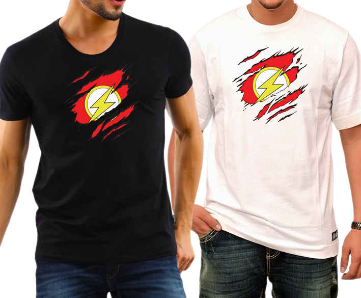The Flash Torn Cotton Tshirt Mens