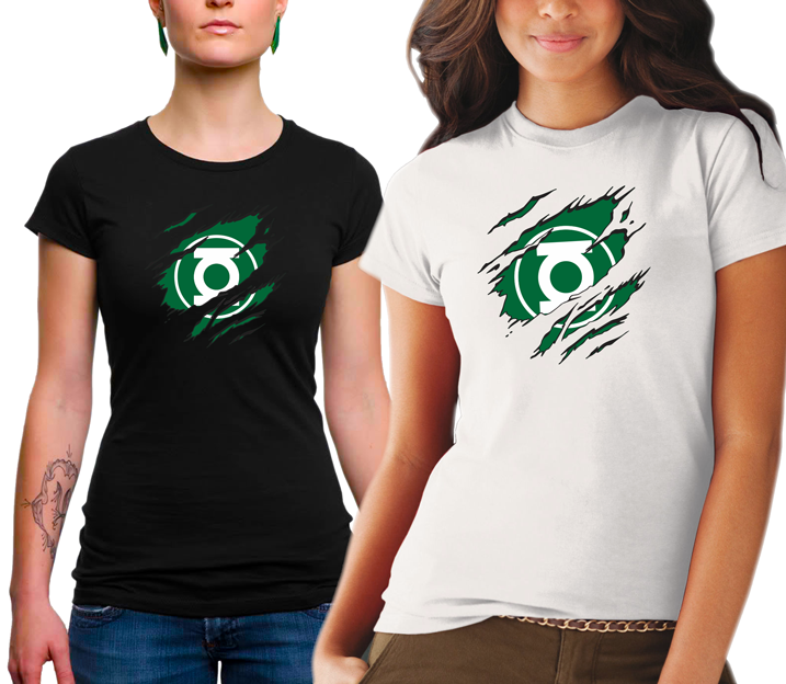 Green Lantern Torn Tshirt Ladies
