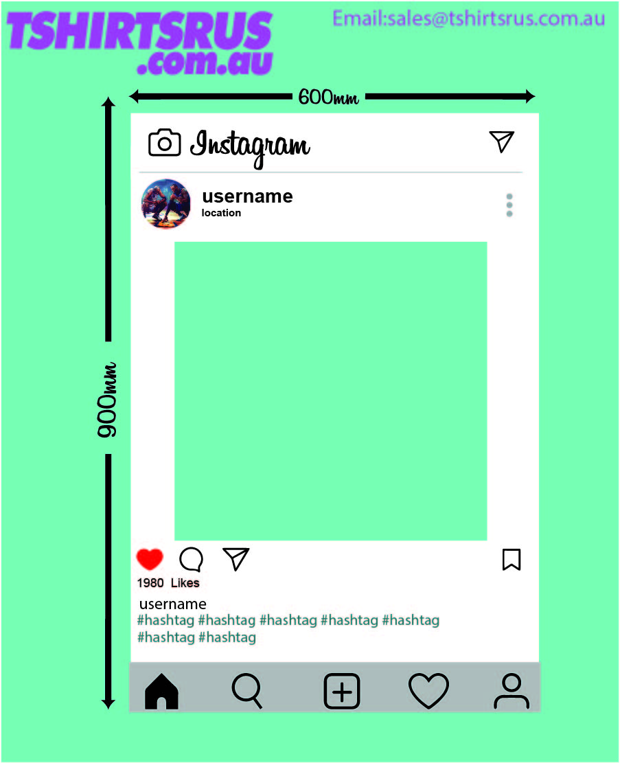 Instagram Photobooth 2020 blank mockup