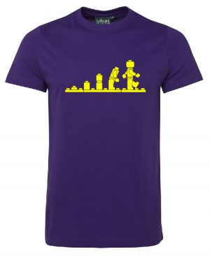 Lego Evolution S1NFT Purple T-Shirt Yellow writing