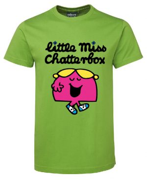 Little Miss Chatterbox Lime Tshirt