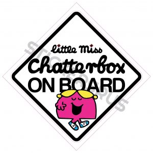 Little Miss Chatterbox On Board Sticker