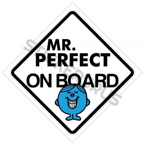 Mr Perfect On Board Sticker
