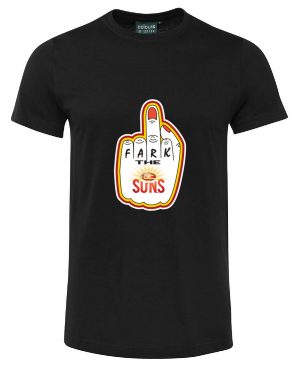 S1NFT Black Fark Gold Coast Suns Tshirt