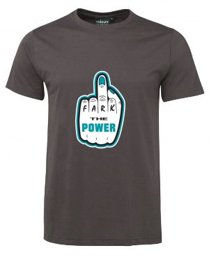 S1NFT Grey Fark Port Power Tshirt