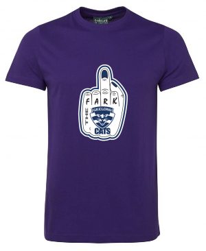 S1NFT Purple Fark Geelong Cats Tshirt